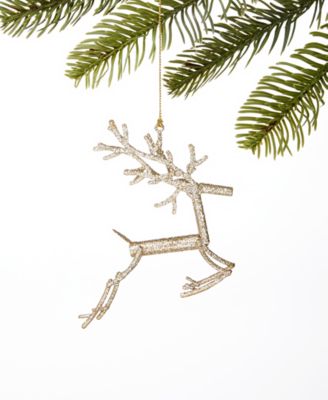 Holiday Lane - Modern Chic Gold Jumping Reindeer Ornament