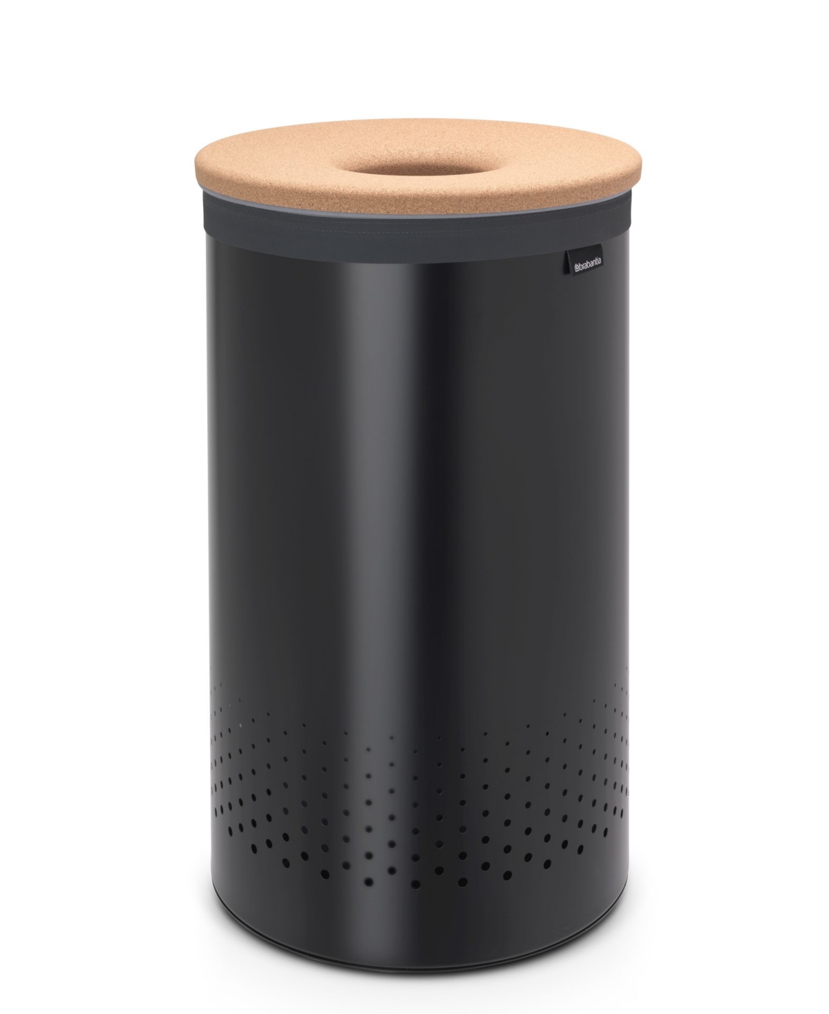 Brabantia Laundry Hamper, 16 Gallon , Cork Lid In White