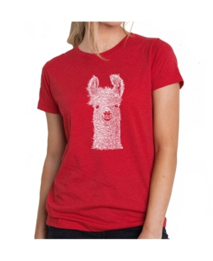 image of Women-s Premium Word Art T-Shirt - Llama