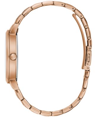 Caravelle Ladies Minimalist Watch By Bulova Rose Gold White Sun-ray Dial 36mm Amazon.com: Caravelle by Bulova min/Max Quartz Ladies Watch  main image 3