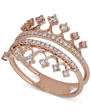 image of Diamond Tiara Ring (1/2 ct. t.w.) in 14k Rose Gold