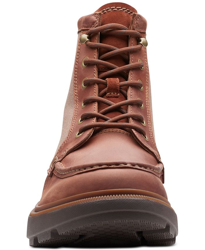 Clarks Men's Dempsey Peak British Tan Leather Casual Boots - Macy's