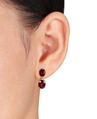 Garnet (10 ct.t.w.) Dangle Earrings in Gold over Sterling Silver