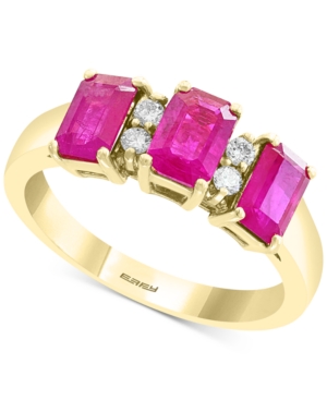 image of Effy Ruby (2 ct. t.w.) & Diamond (1/10 ct. t.w.) Ring in 14k Gold