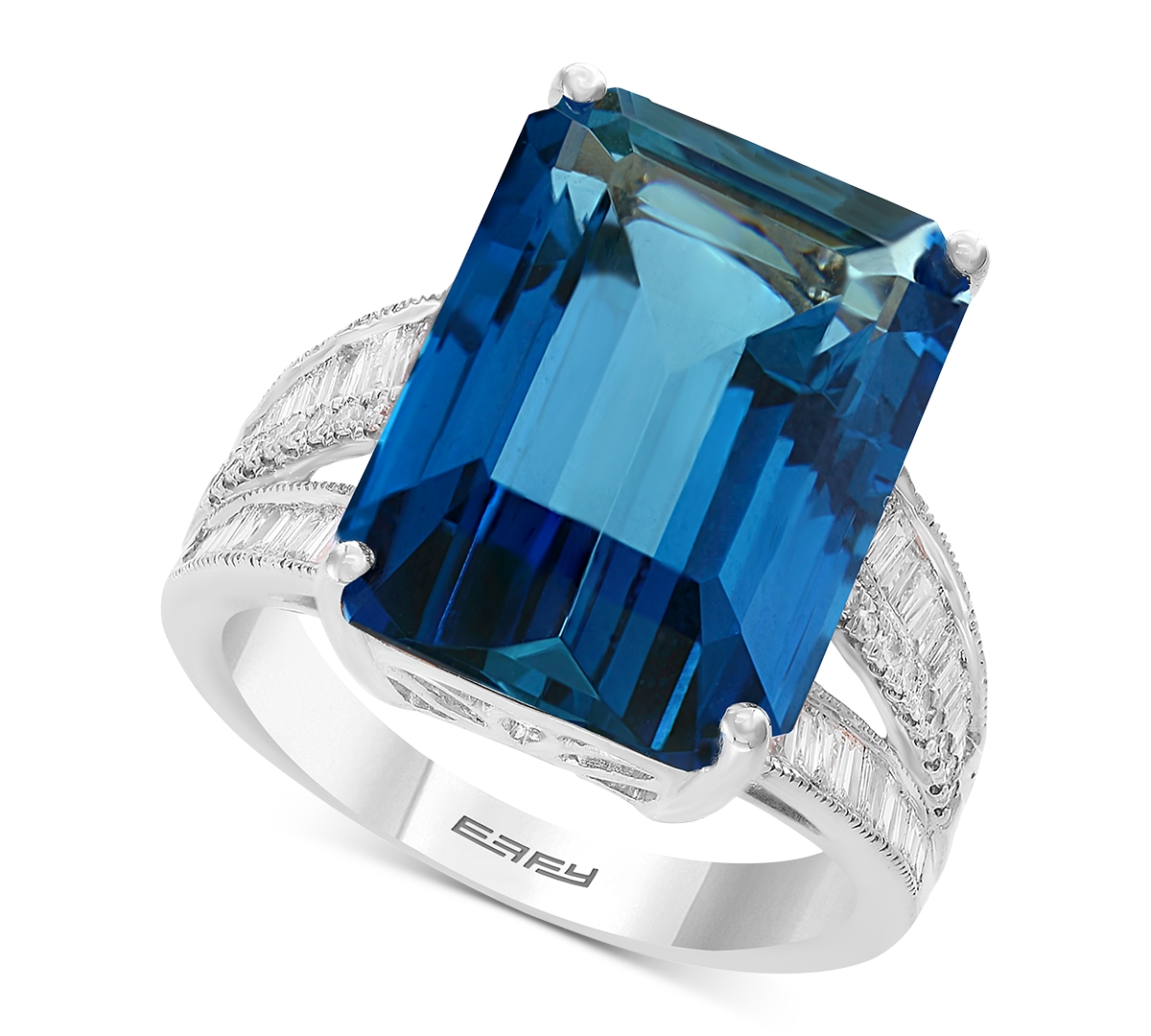 Effy Pink Amethyst (15-1/2 ct. t.w.) & Diamond (3/8 Ring 14k Gold (Also available Green Quartz, Citrine, Swiss Blue Topaz and London B