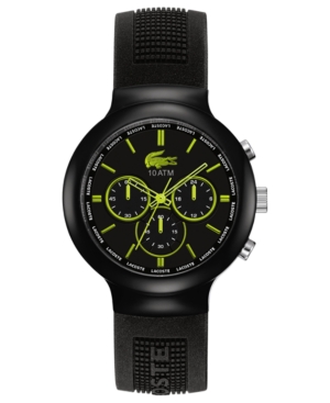 UPC 885997046800 product image for Lacoste L!Ve Watch, Men's Chronograph Borneo Black Silicone Strap 44mm 2010650 | upcitemdb.com