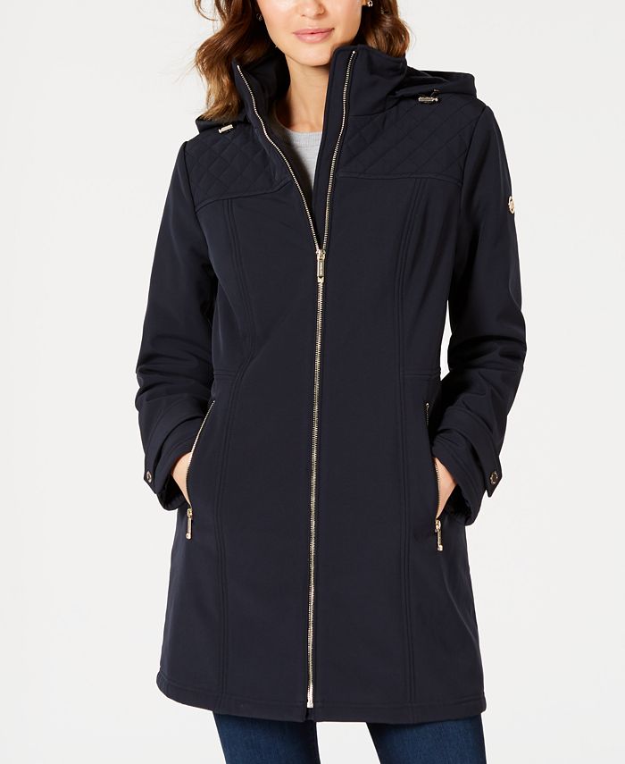 Michael Kors Water Resistant Hooded Raincoat, Created for Macy's & Reviews  - Coats & Jackets - Women - Macy's
