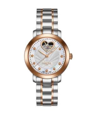 image of Roamer of Switzerland Ladies Two Tone Rose Goldtone Stainless Steel Bracelet Watch 34mm