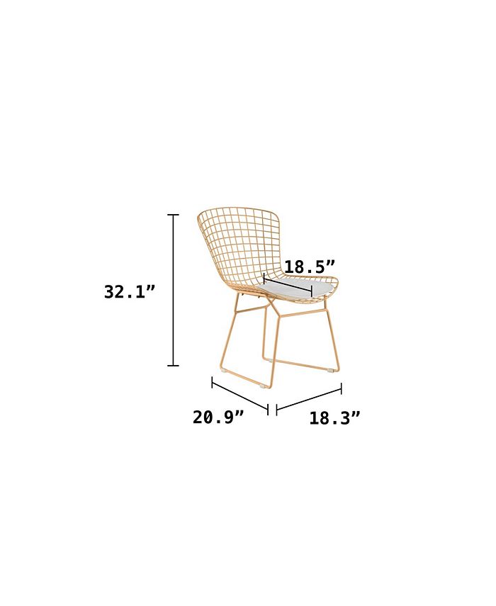 Elle Decor - Holly Wire Chair, Quick Ship (Set of 2)