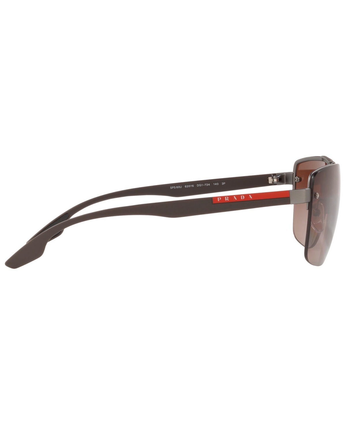 Shop Prada Men's Polarized Sunglasses, Ps 60us 62 Lifestyle In Gunmeal Rubber,polar Brown Gradient