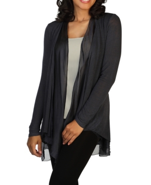 skinnytees Knit and Silk Cardigan