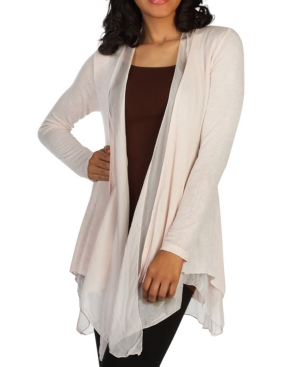 skinnytees Knit and Silk Cardigan