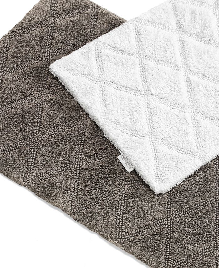 Vera Wang Tufted Diamond Reversible 2-Pc. Bath Rug Set - Macy's