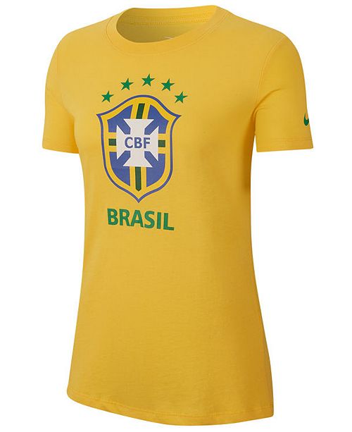 Women's Brazil National Team Evergreen Crest T Shirt Women's Brazil National Team Evergreen Crest T Shirt