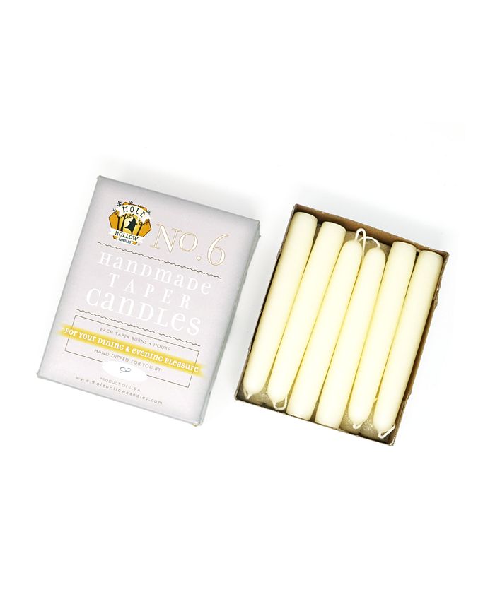 Mole Hollow Candles 6" Taper Candles Set of 12 Macy's