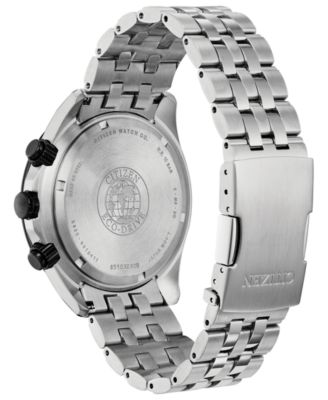 Eco-Drive Men's Chronograph Brycen Stainless Steel Bracelet Watch 44mm