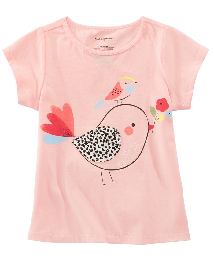 First Impressions Toddler Girls Cotton Chicks T-Shirt, Created for Macy ...