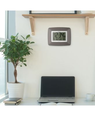 La Crosse Technology Atomic Digital Wall Clock with Temperature