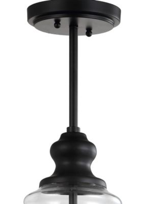 Adam 12" Adjustable Metal/Glass LED Pendant