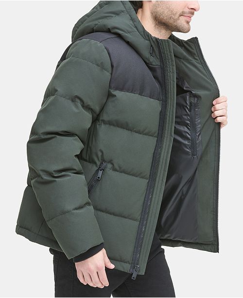 Dkny Men S Mixed Media Puffer Coat Created For Macy S Reviews