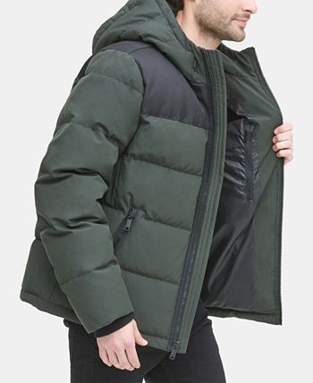 Michael Kors Mixed-Media Hooded Puffer Coat - Macy's