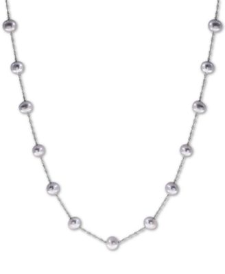 EFFY&reg; Gray Cultured Freshwater Pearl (5-1/2mm) 18" Collar Necklace in 14k White Gold
