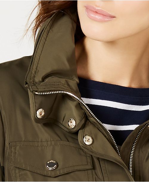 Michael Kors Petite Hooded Anorak Raincoat Created For Macy S