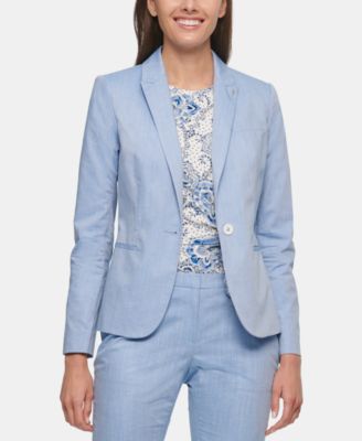 Tommy Hilfiger - Cotton Single-Button Elbow-Patch Jacket
