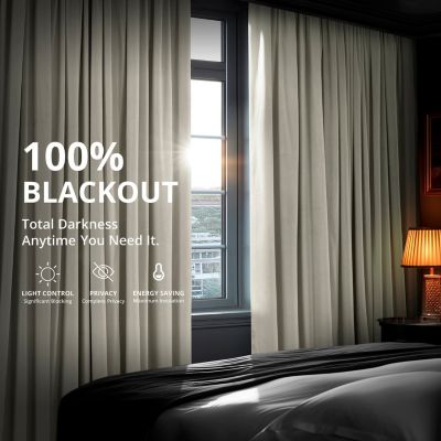 Porcelain White Grommet Signature Velvet Blackout Curtain