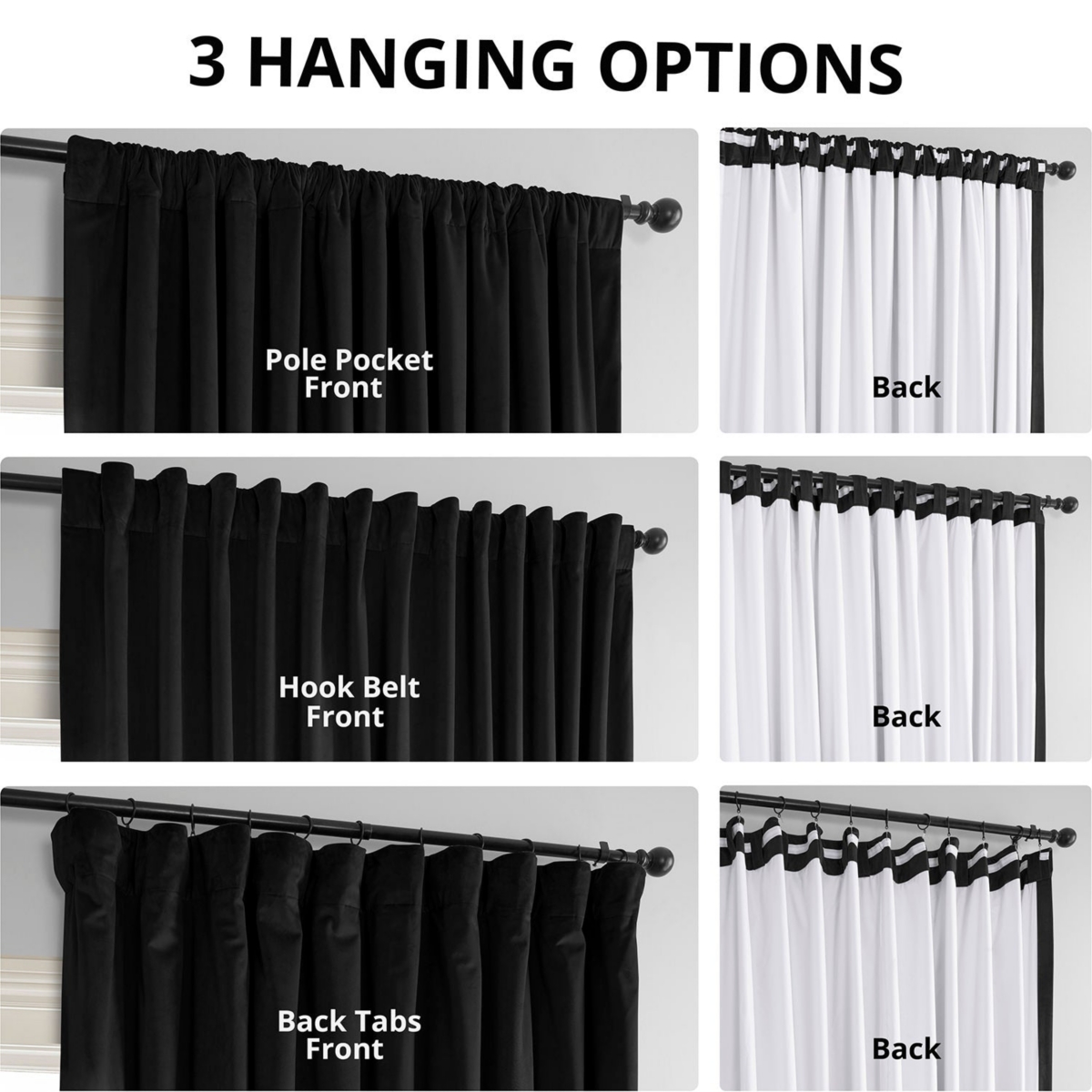 Half Price Drapes Signature Extra Wide Velvet Blackout Curtain