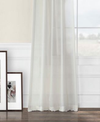 Textured Faux Linen Sheer Curtain