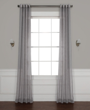 Exclusive Fabrics & Furnishings Grommet Sheer Panel, 50" X 120" In Gray