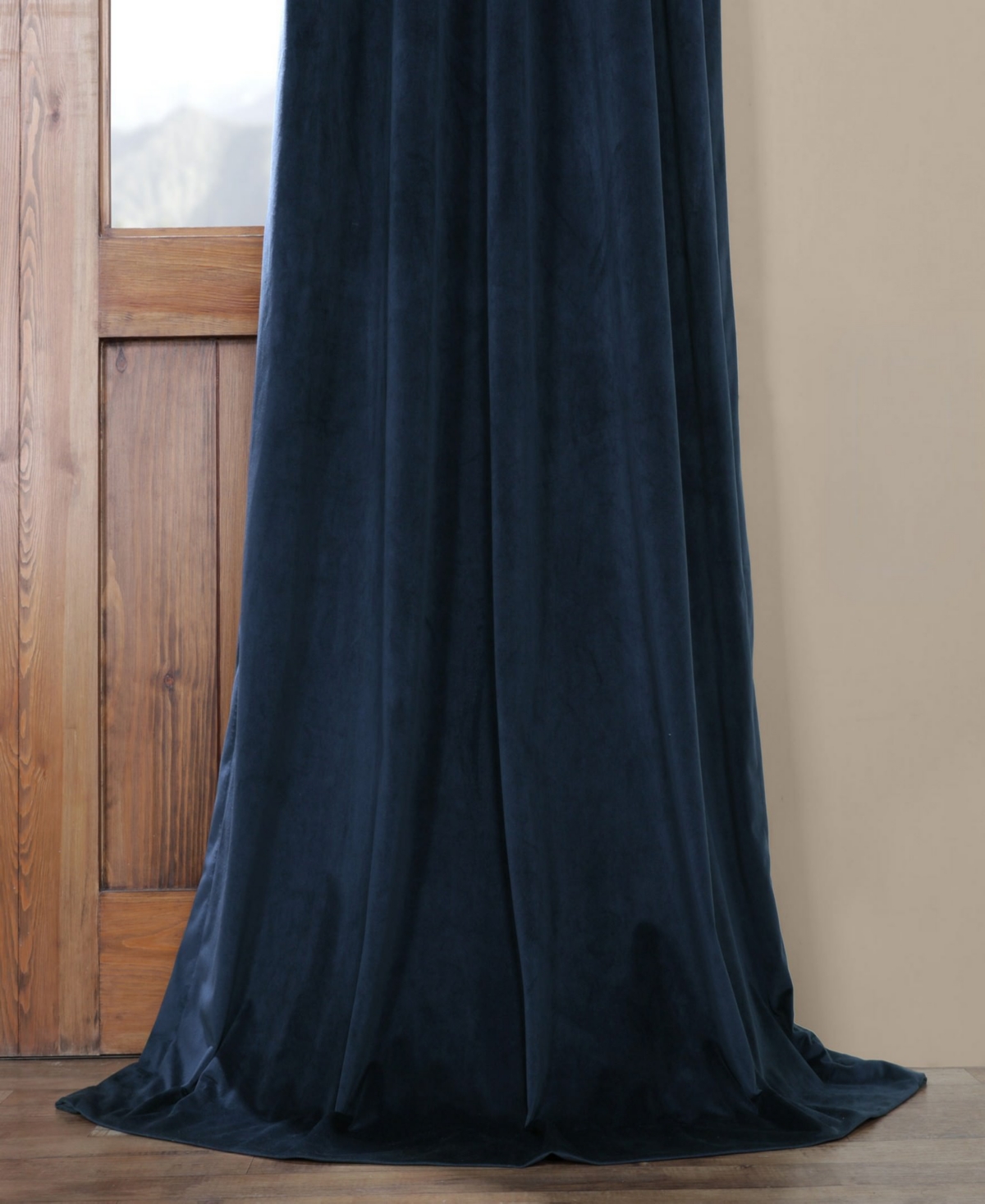 Half Price Drapes French Pleat Signature Velvet Blackout Curtain