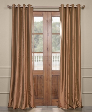 Exclusive Fabrics & Furnishings Grommet Blackout Vintage Textured 50" X 108" Curtain Panel In Lt Pastel