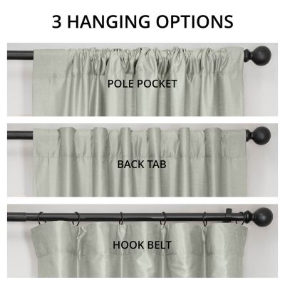 Vintage Textured Faux Dupioni Silk Blackout Curtain