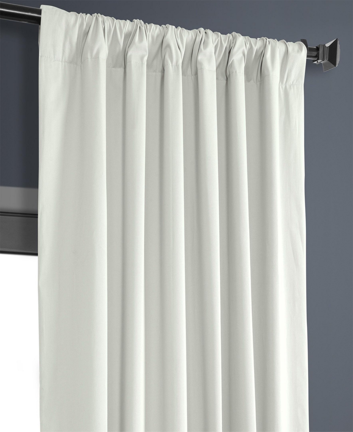 Half Price Drapes Fresh Popcorn Solid Cotton Hotel Blackout Curtain