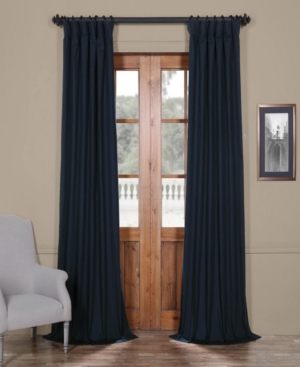 Exclusive Fabrics & Furnishings Blackout Cotton Panel, 50" X 96" In Navy