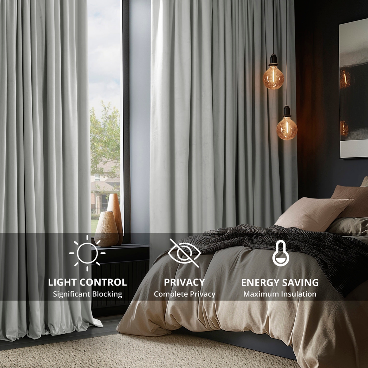 Exclusive Fabrics & Furnishings Signature Blackout Extra Wide Velvet Panel