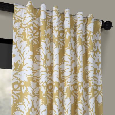 Floral Printed Cotton Room Darkening Curtain