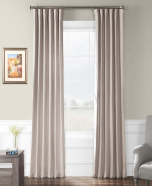 Exclusive Fabrics & Furnishings French Linen Rod Pocket Panel, 50" X 96" In Grey