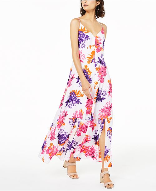 Bar Iii Floral Print Maxi Dress Created For Macy S Reviews