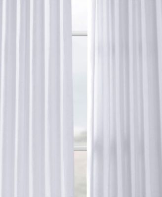 Crisp White French Linen Room Darkening Curtain