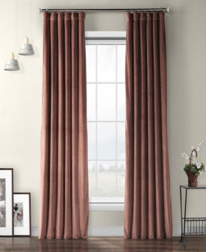 Exclusive Fabrics & Furnishings Heritage Plush Velvet Panel, 50" X 108" In Dark Pink