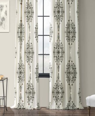Emblem Printed Cotton Room Darkening Curtain