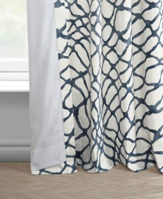 Abstract Printed Cotton Room Darkening Curtain