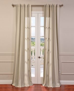 Exclusive Fabrics & Furnishings Del Mar Stripe Linen Blend Panel, 50" X 120" In Light Beig