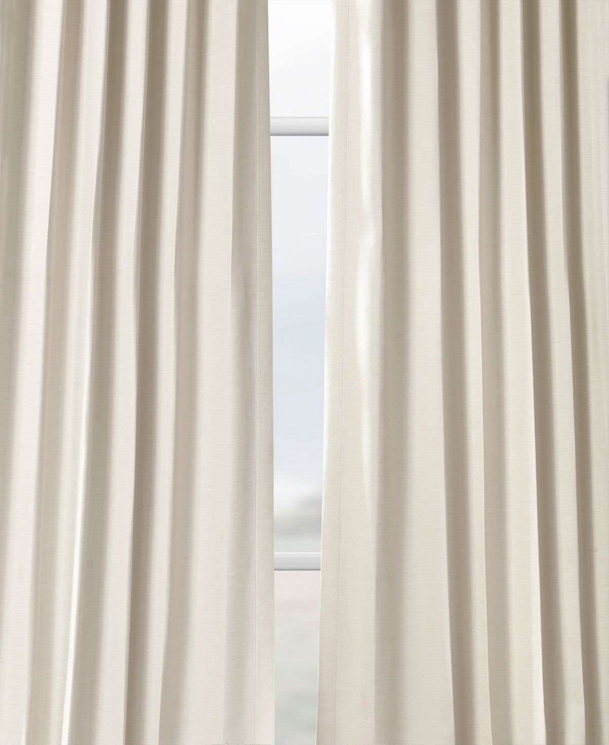 Half Price Drapes Oat Cream Textured Bellino Room Darkening Curtain In Cream