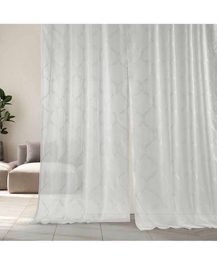 Exclusive Fabrics & Furnishings Florentina Embroidered Sheer 50" x 84