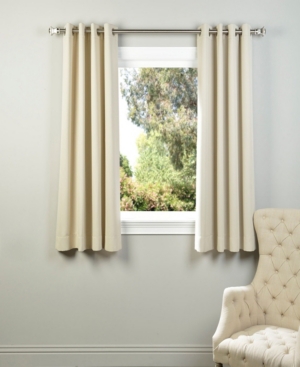 Exclusive Fabrics & Furnishings Blackout Grommet Panel, 50" X 63" In Natural