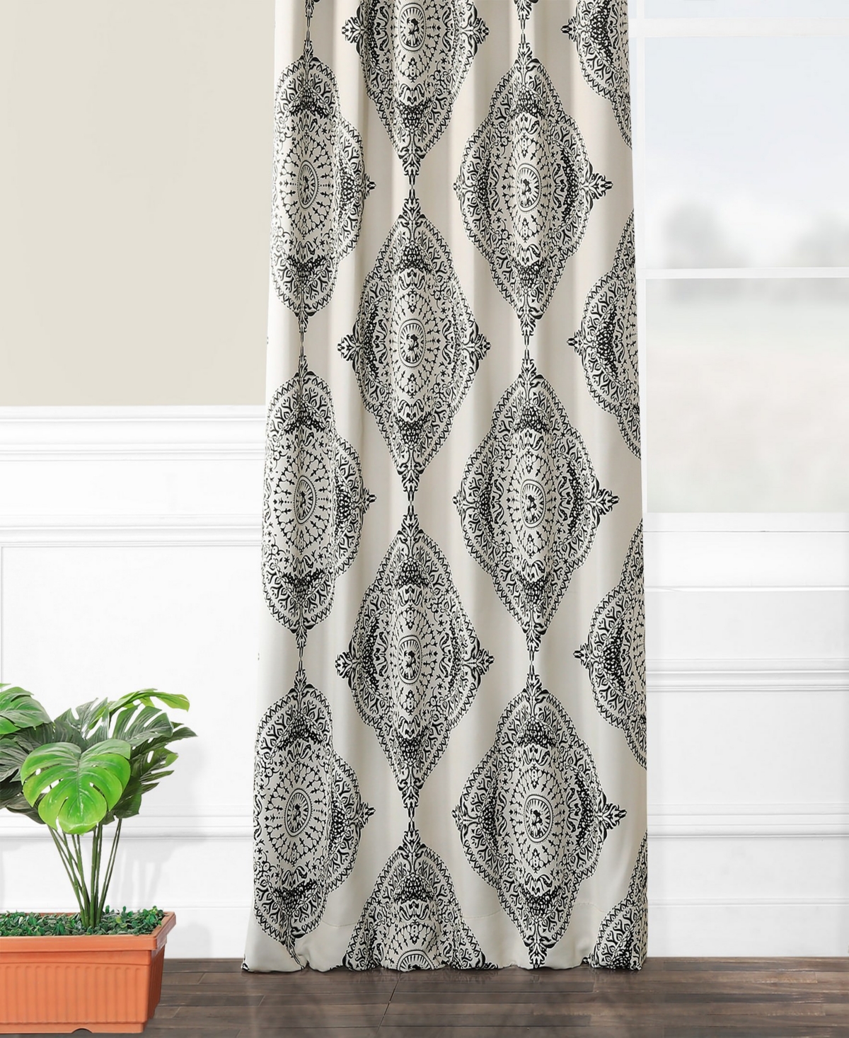 Half Price Drapes Henna Emblem Room Darkening Curtain